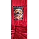 Gartenflagge Golden Retriever Welcome  (m. u. o. Fahnenmast)